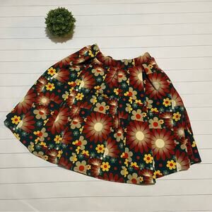 Long‎ Modest Floral 70s Psychedelic Midi Length Women’s Size Medium